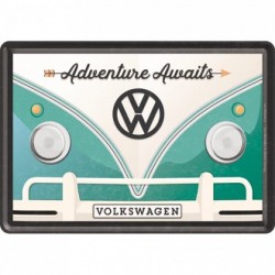 Placa metalica - Volkswagen Adventure Awaits - 10x14 cm
